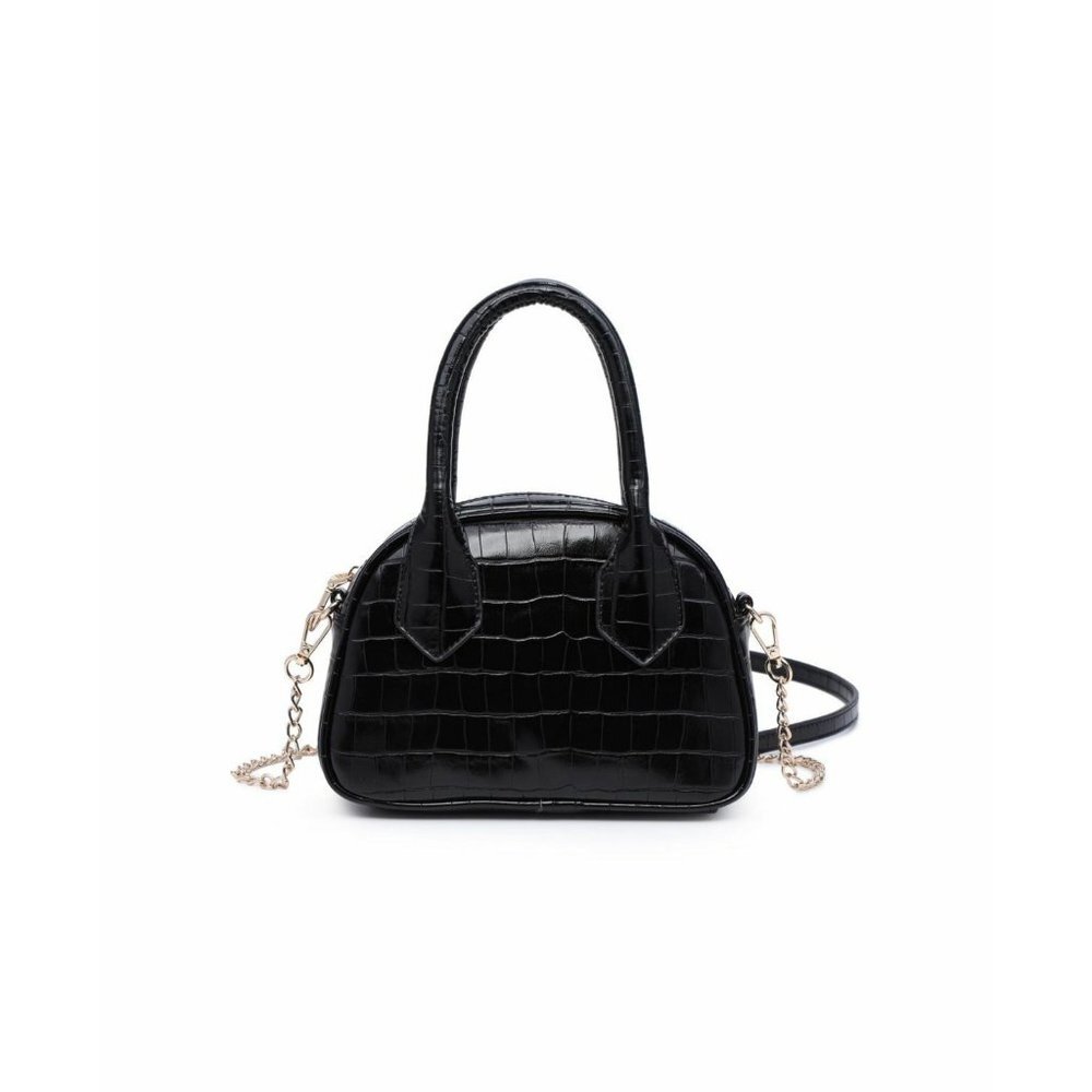 URBAN EXPRESSIONS Gina textured faux-leather women's satchel crossbody - Black
